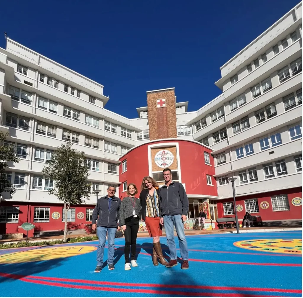 ADP team members Angelo Aspeling, Saffronlee Fowler and Pieter van der Westhuyzen, with The Trust’s Taryn Rubenstein